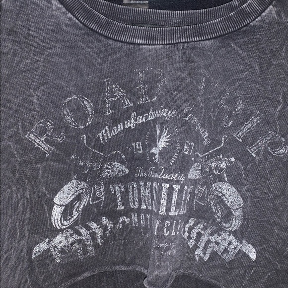 FOREVER 21 Charcoal Cropped Long Sleeve Top - Picture 5 of 7